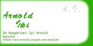 arnold ipi business card